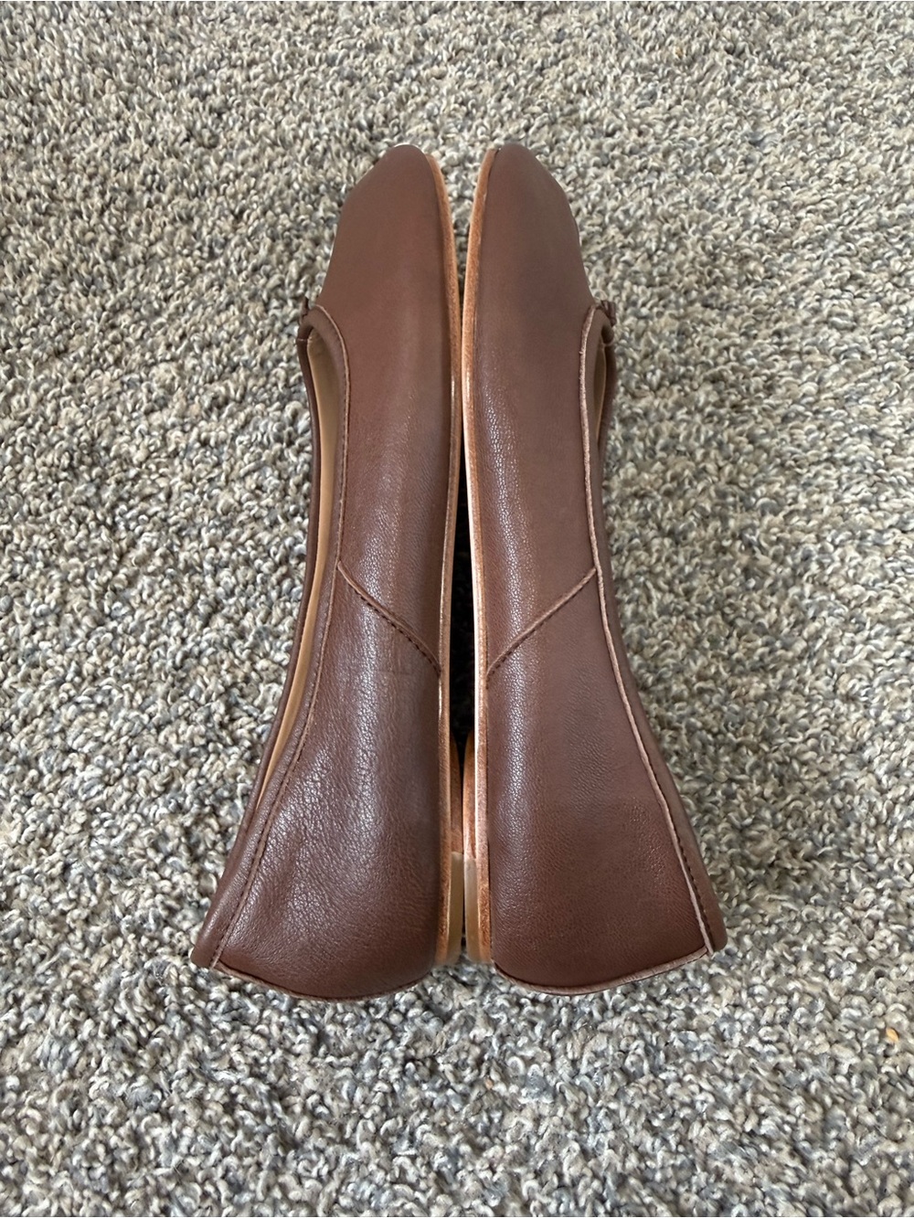 Maison Martin Margiela Brown Tabi Leather Ballet Flats - Picture 3 of 5